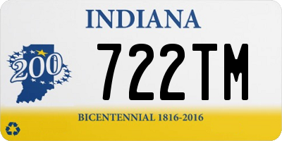 IN license plate 722TM