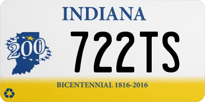 IN license plate 722TS