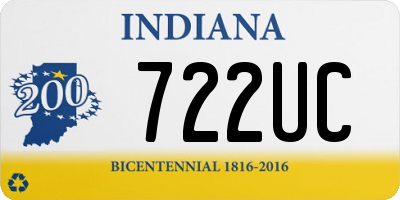 IN license plate 722UC