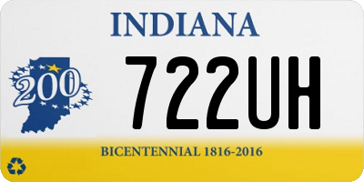 IN license plate 722UH