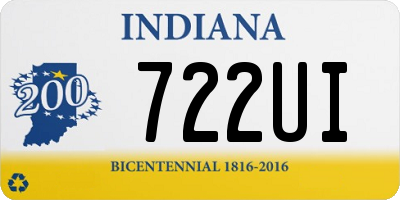 IN license plate 722UI