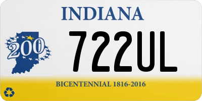 IN license plate 722UL