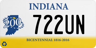 IN license plate 722UN