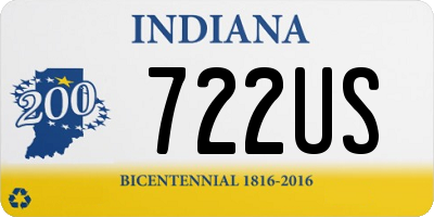 IN license plate 722US
