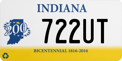 IN license plate 722UT
