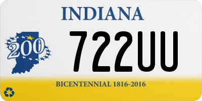 IN license plate 722UU