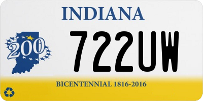 IN license plate 722UW