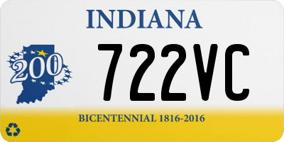 IN license plate 722VC