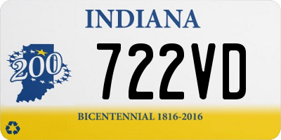 IN license plate 722VD