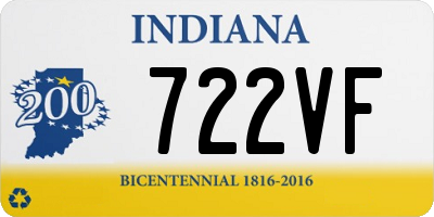 IN license plate 722VF