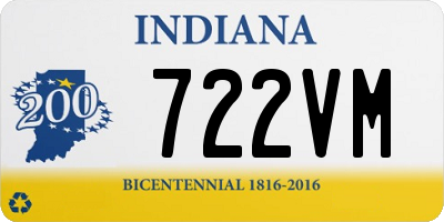 IN license plate 722VM