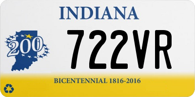 IN license plate 722VR