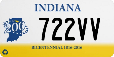 IN license plate 722VV