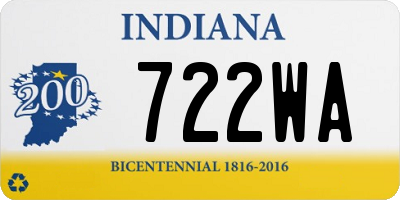 IN license plate 722WA