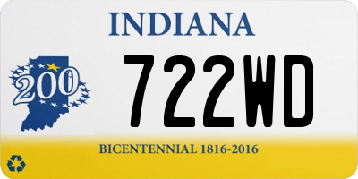 IN license plate 722WD