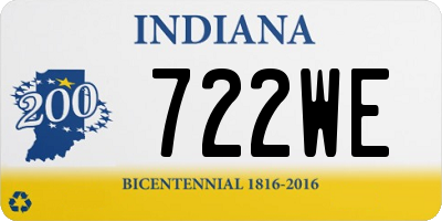 IN license plate 722WE