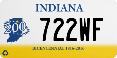 IN license plate 722WF