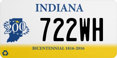 IN license plate 722WH
