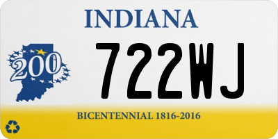 IN license plate 722WJ