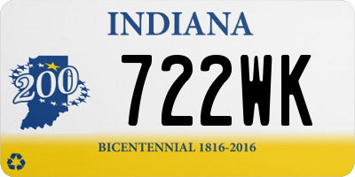 IN license plate 722WK