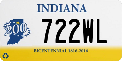 IN license plate 722WL