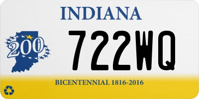 IN license plate 722WQ