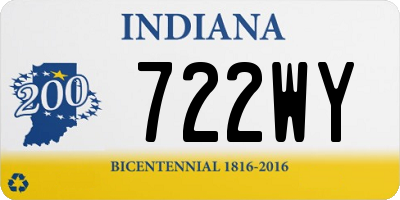 IN license plate 722WY