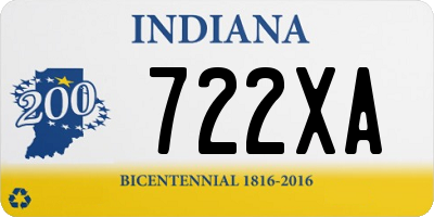 IN license plate 722XA