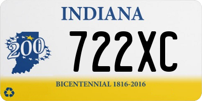 IN license plate 722XC