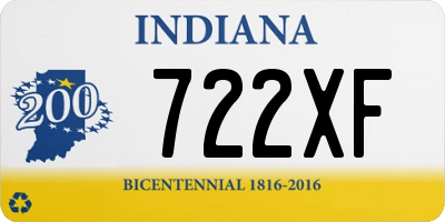 IN license plate 722XF