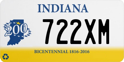 IN license plate 722XM