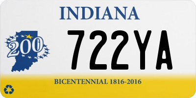 IN license plate 722YA