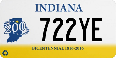 IN license plate 722YE