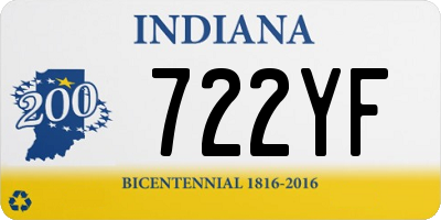 IN license plate 722YF