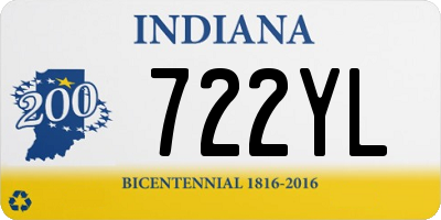 IN license plate 722YL