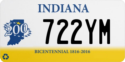 IN license plate 722YM