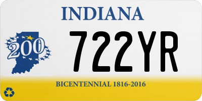 IN license plate 722YR