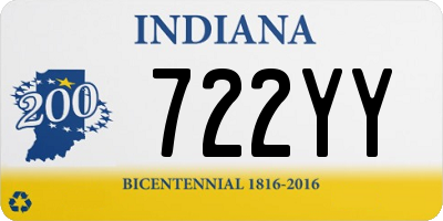 IN license plate 722YY