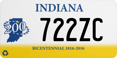 IN license plate 722ZC