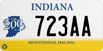 IN license plate 723AA