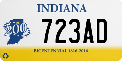 IN license plate 723AD