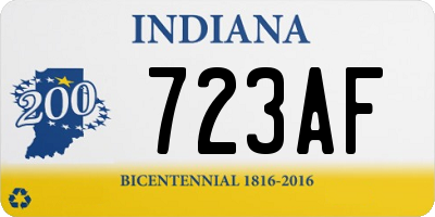 IN license plate 723AF