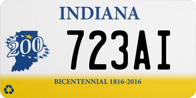 IN license plate 723AI