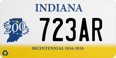 IN license plate 723AR