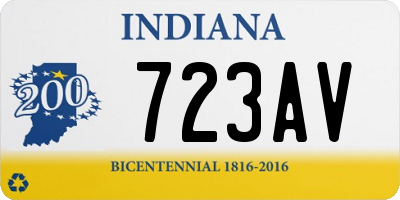IN license plate 723AV
