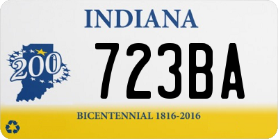 IN license plate 723BA