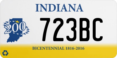IN license plate 723BC