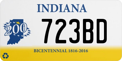 IN license plate 723BD
