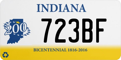 IN license plate 723BF