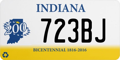 IN license plate 723BJ